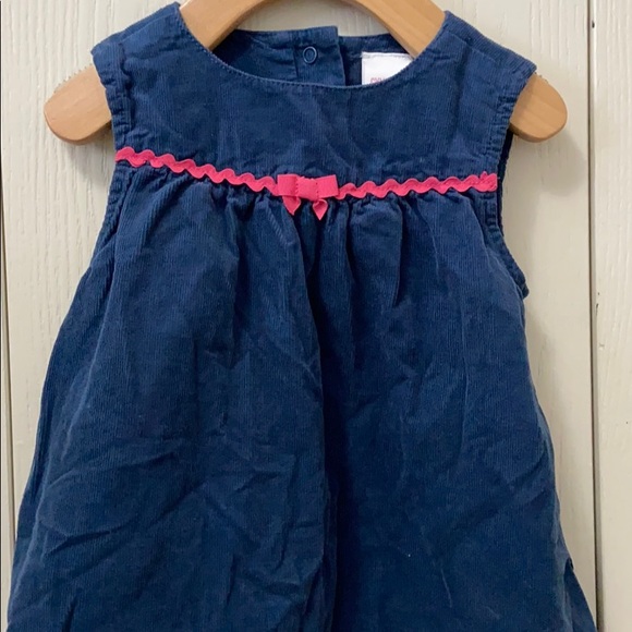 Gymboree Sweetie Bird Blue Corduroy Jumper Dress - Picture 2 of 5